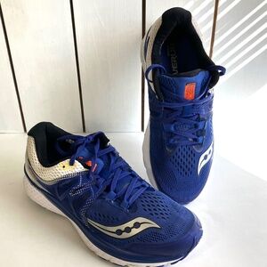 Saucony Mens Blue Silver Everun Hurricane Iso 3 Size 8